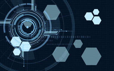 Obraz premium Vector abstract technological digital display background