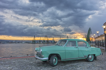 Varna, Bulgaria - 19 march 2017: Soviet retro car GAZ-21 