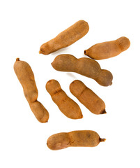 sweet tamarind isolated on white