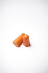 a pair of form ear plugs