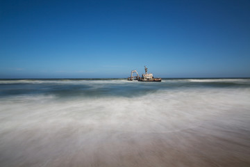 The Suiderkus Shipwreck on Skeleton Coast, Namibia