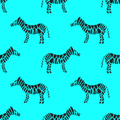 Fototapeta na wymiar zebra striped seamless surface pattern. Vector illustration