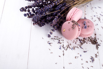Fototapeta na wymiar sweet lavender macaroons