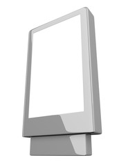 3D rendering of Blank billboard (city advertisement) isolated on white background