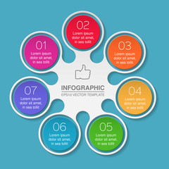 Vector infographic template, 7 options.