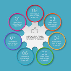 Vector infographic template, 7 options.