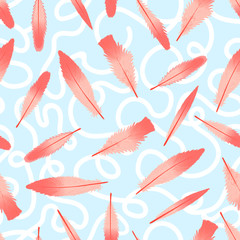 Flamingo feathers