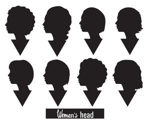 Silhouette of woman head