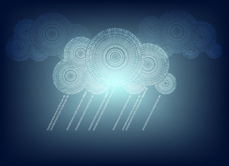 blue background with cloud