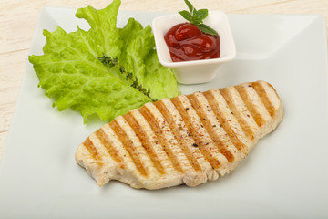 Grilled turkey steak