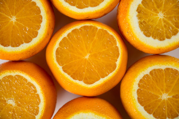 Fototapeta na wymiar Pile of sliced oranges