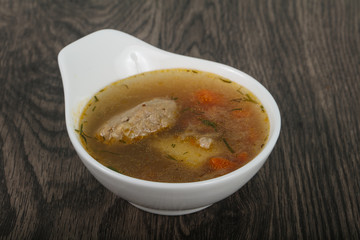 Soup with meatballs