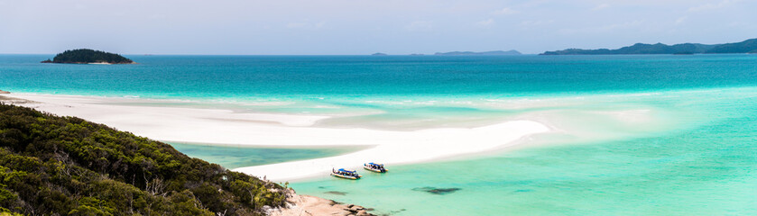 panoramic view of Whitehaven Beach, Whitsundays