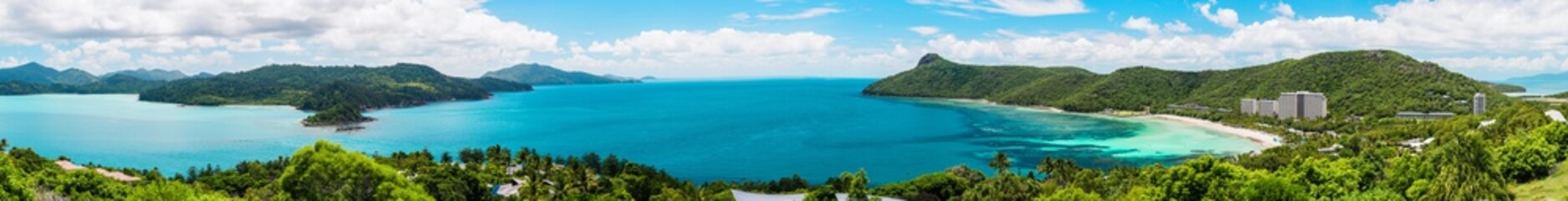 Fototapeta na wymiar panoramic view of Hamilton Island Resort Queensland Australia
