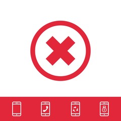 Fototapeta premium delete icon stock vector illustration flat design