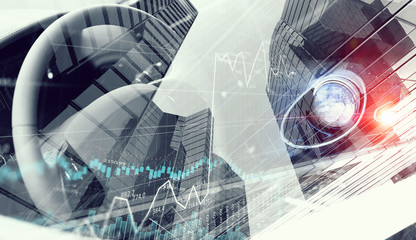 Close of elegant car