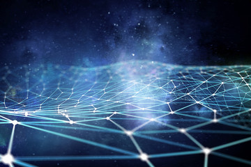 Connected lines background