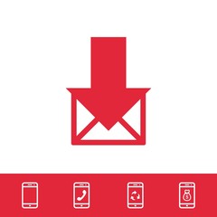 stock vector email or sms icon mobile mail sign simbol