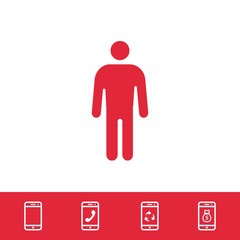 man icon stock vector illustration flat design