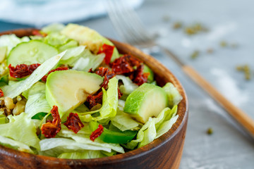 Mung bean salad with vegetables.