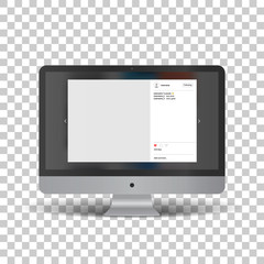 Monitor with social network photo frame