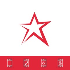 Obraz premium star icon stock vector illustration flat design