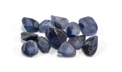 Pile of raw natural ble sapphires