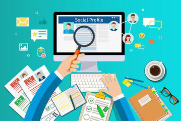 Concept of hiring an employee.