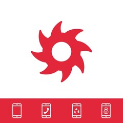 circular saw icon stock vector illustration flat design