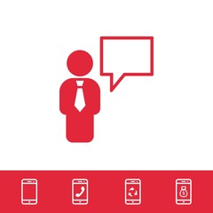 speaking of people, the chat icon stock vector illustration