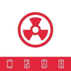 radioactive icon stock vector illustration flat design