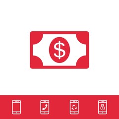 dollar money icon stock vector illustration flat design