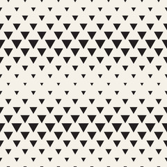 Fototapeta premium Vector seamless pattern. Repeating geometric tiles. Monochrome halftone grid. Simple shapes lattice