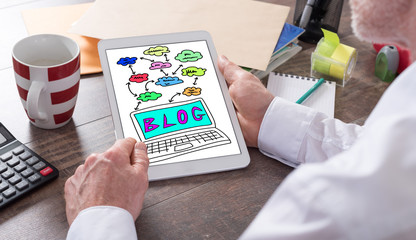 Blog concept on a tablet