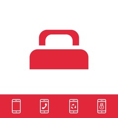 Fototapeta premium bed icon stock vector illustration flat design