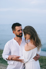 Fototapeta premium couple in love on the beach