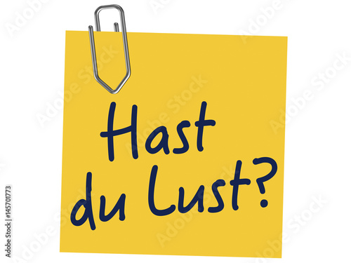 Hast Du Lust Dich Zu Treffen "hast du lust?" photo libre de droits sur la banque d'images Fotolia