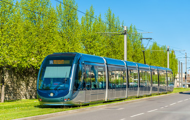 City tram on a street of Bordeaux, France © Leonid Andronov