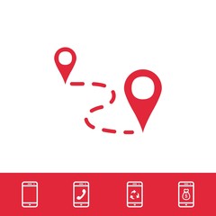 Fototapeta premium label for map icon stock vector illustration flat design