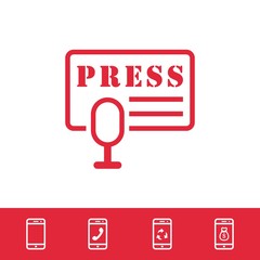 press icon stock vector illustration flat design