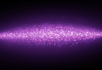 Dark Purple glitter sparkles rays lights bokeh Festive Christmas Elegant abstract background.