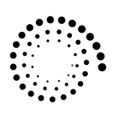 Dotted Spiral Icon Symbol Design. Vector illustration isolated on white background