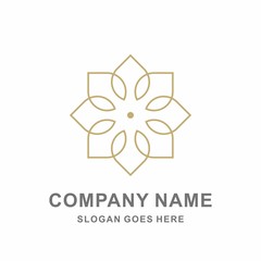 Geometric Clover Flowers Motif Pattern Beauty Cosmetic Aromatherapy Fashion Business Company Stock Vector Logo Design Template 