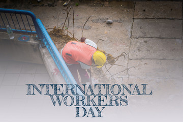 Man at works support INTERNATION WORKERS DAY