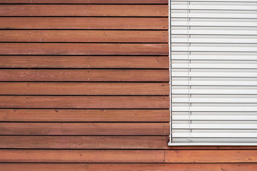 modern wooden siding with window detail