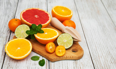 Fresh citrus fruits