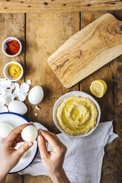 Hummus Deviled Eggs
