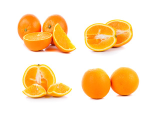 sweet ripe orange Isolated on white background