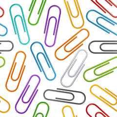 Clip Office Accessory Pattern Background. Vector