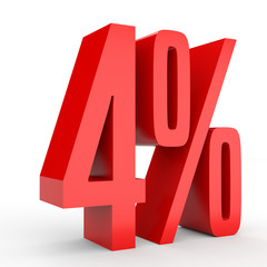Four percent off. Discount 4 %.